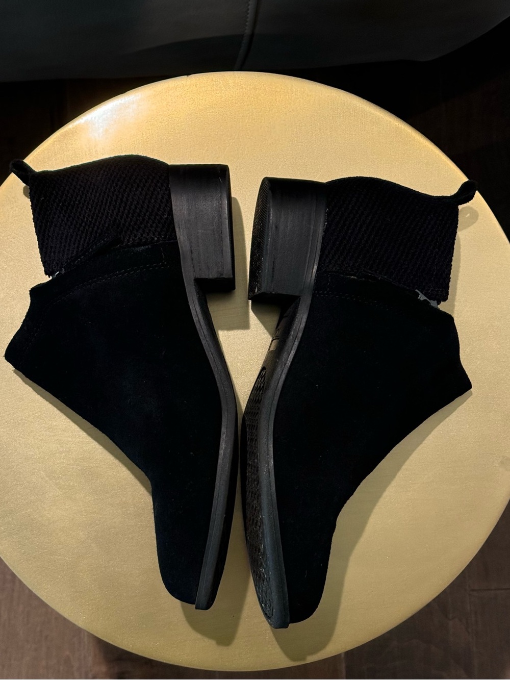 Tom’s Women’s Black Suede Ankle Boots - Classic Slip-On Chelsea Style